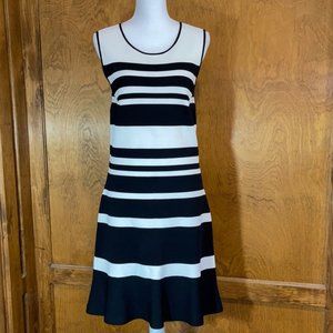 black and white dress